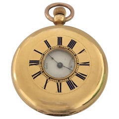 18 Karat Gold Patek, Philippe & Co. Geneve Half Hunter Keyless Pocket Watch