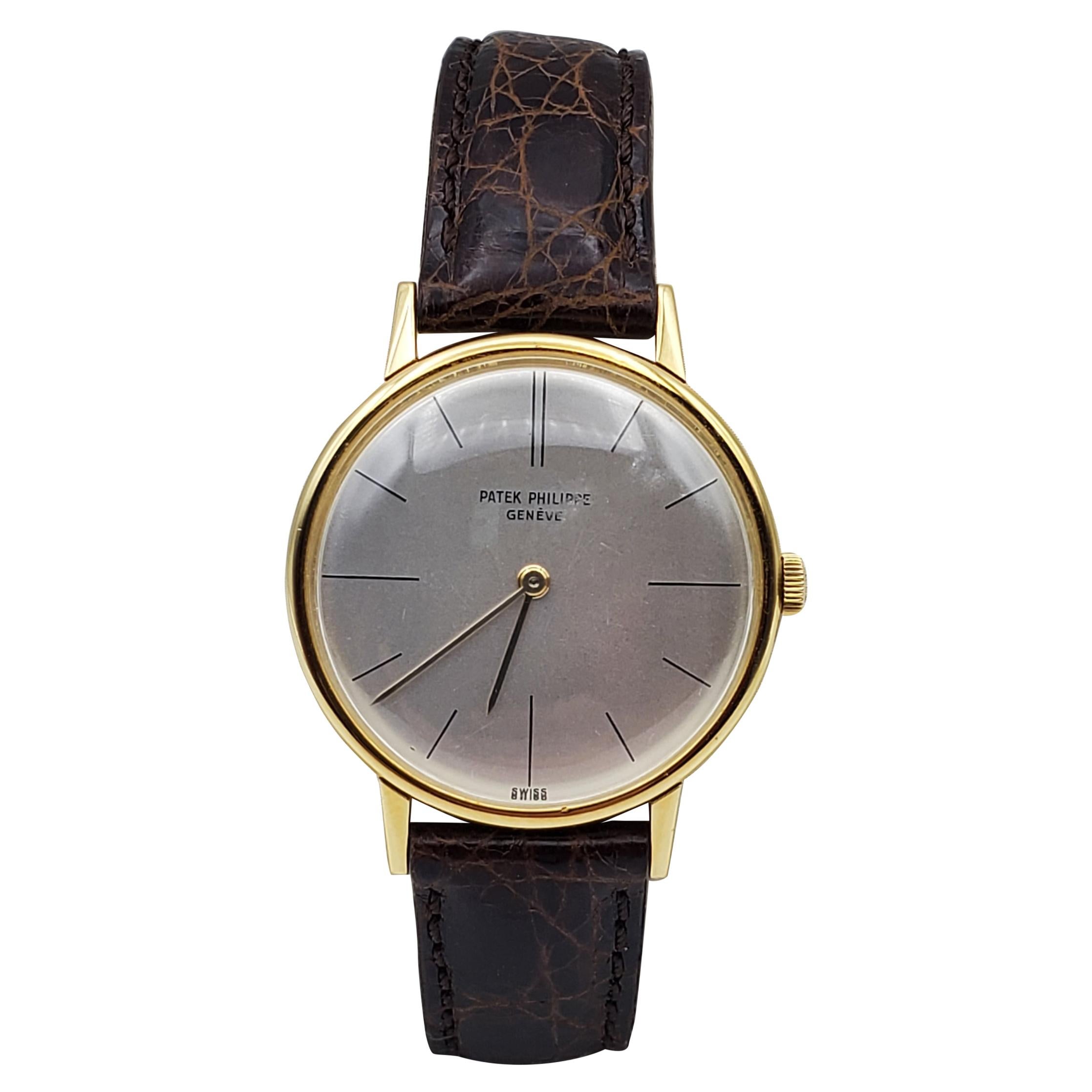 18 Karat Gold Patek Philippe Watch, Vintage 1960s, Ref: 2592-1, 2610163, Case