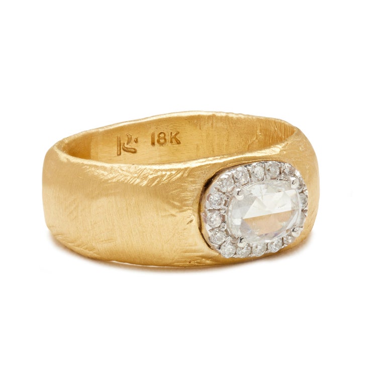 18 Karat Gold Pave Diamond Ring Carat .48 at 1stDibs 48 karat gold