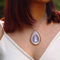 18 Karat Gold Peacock Agate Cameo Ruby Diamond Pendant Brooch