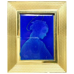 Retro 18 Karat Gold Photo Frame