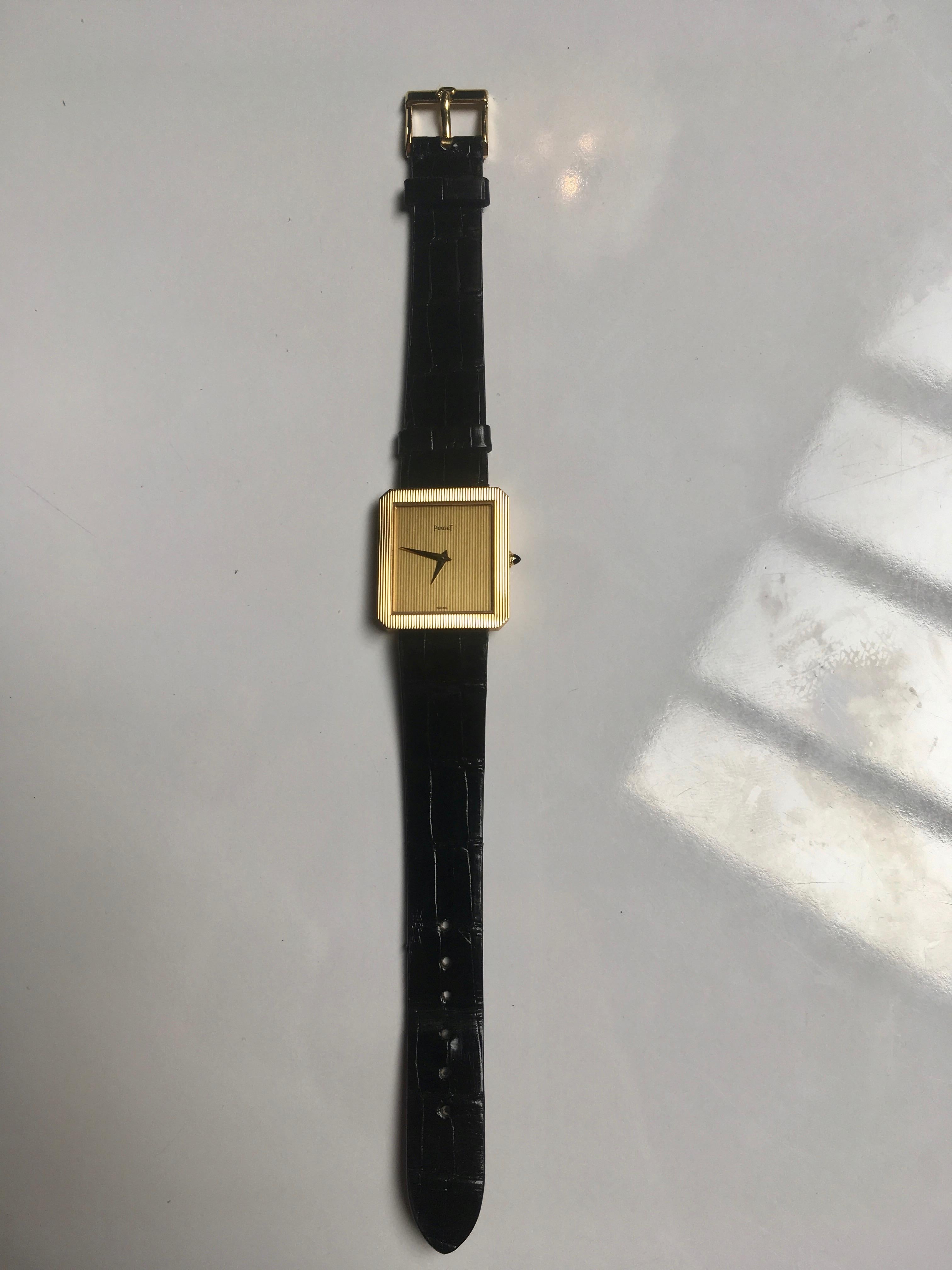 18 Karat Gold Piaget Protocole Watch 9154 2