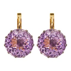 18 Karat Gold
Purple Amethyst Crown Earrings 18 Karat Gold
Purple Amethyst Crown Earrings