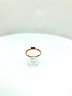 18 Karat Gold Pink Tourmaline and Diamonds Italian Ring