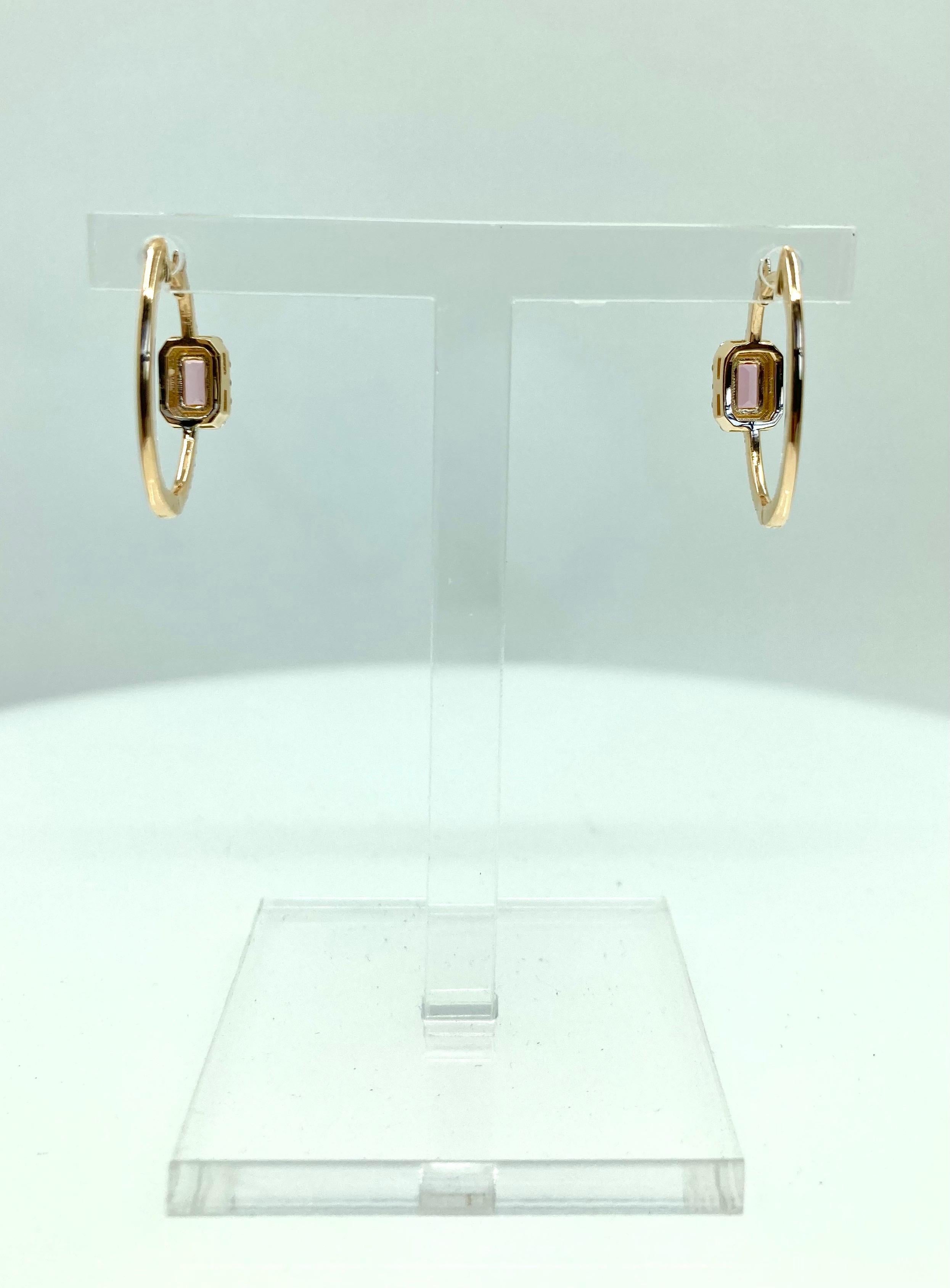 Timeless rose gold earrings, with pink tourmalines ct. 0.50 and diamonds ct. 0.31 , handmade in Italy by Roberto Casarin

Elegant colourful earrings, stylish and perfect on any attire. The warm color of the central Tourmaline and the rose gold