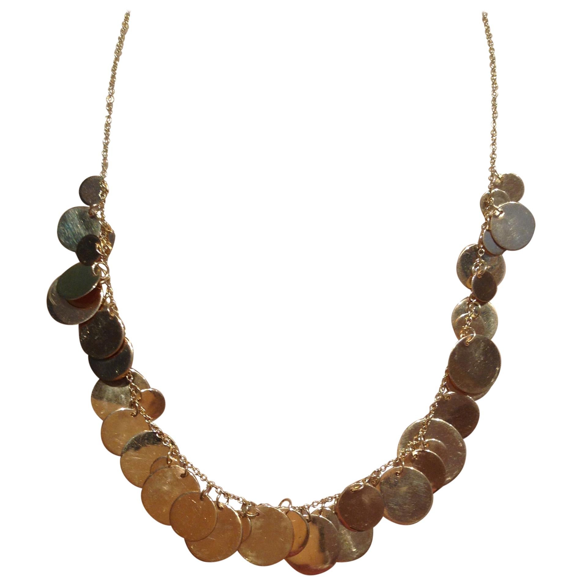 18 Karat Gold Plated Handmade Necklace For Sale