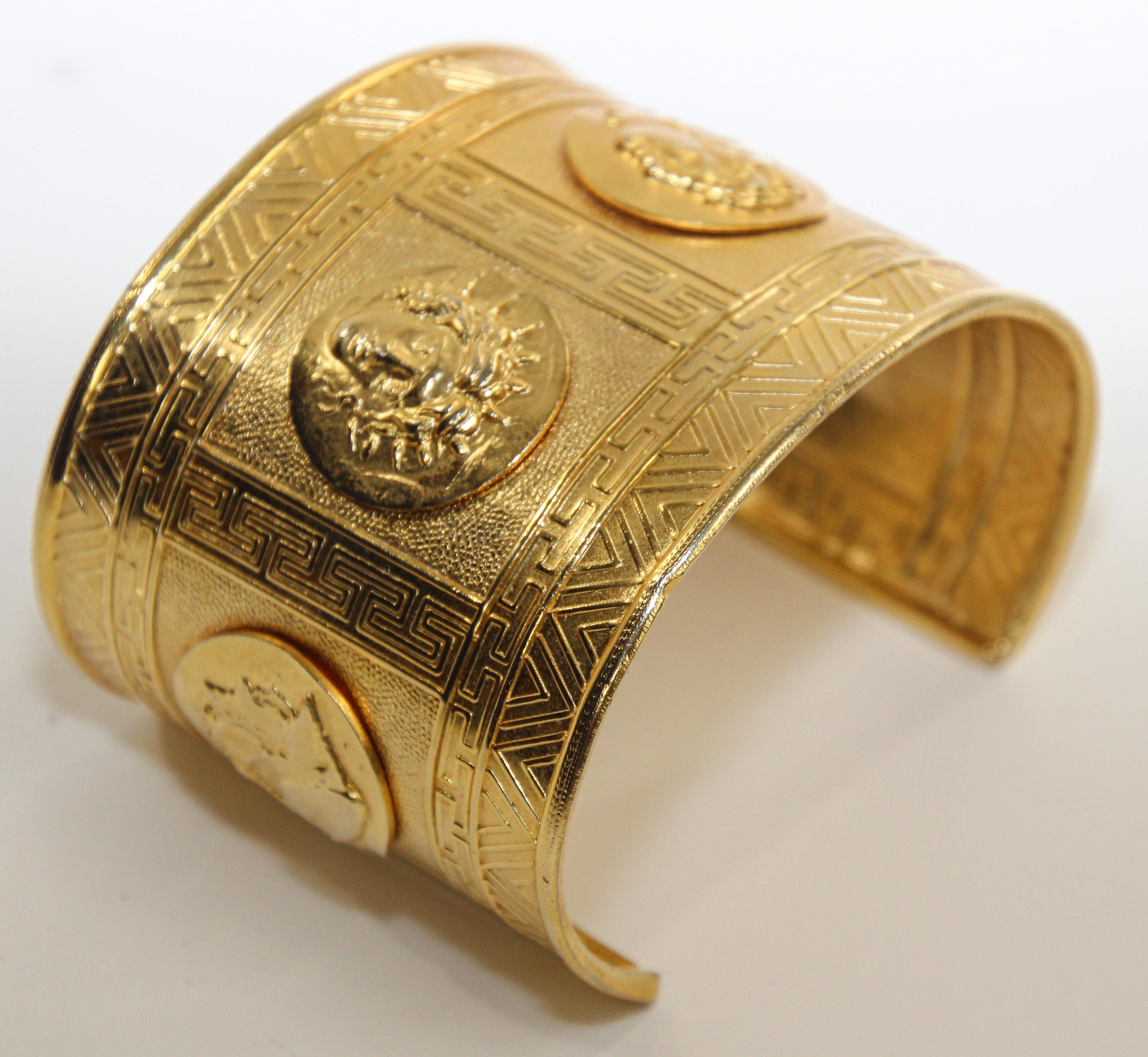 18 Karat Gold Plated Large Cuff Bracelet 3