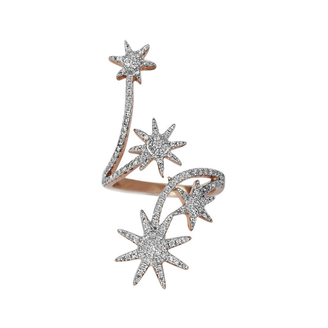 Oshi Jewels 0.65 Carat Diamond Starburst ring 