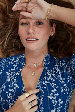 18 Karat Gold Ring with .48 Carat Pear Diamond