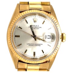 18 Karat Gold Rolex President 1601 Men's Wrist Watch w Bracelet