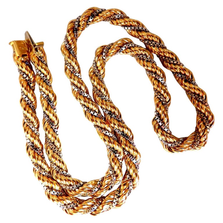 18 Karat Gold Rope Chain 40gm For Sale at 1stDibs 40gm gold chain