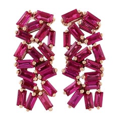 18 Karat Gold Ruby Stud Earrings