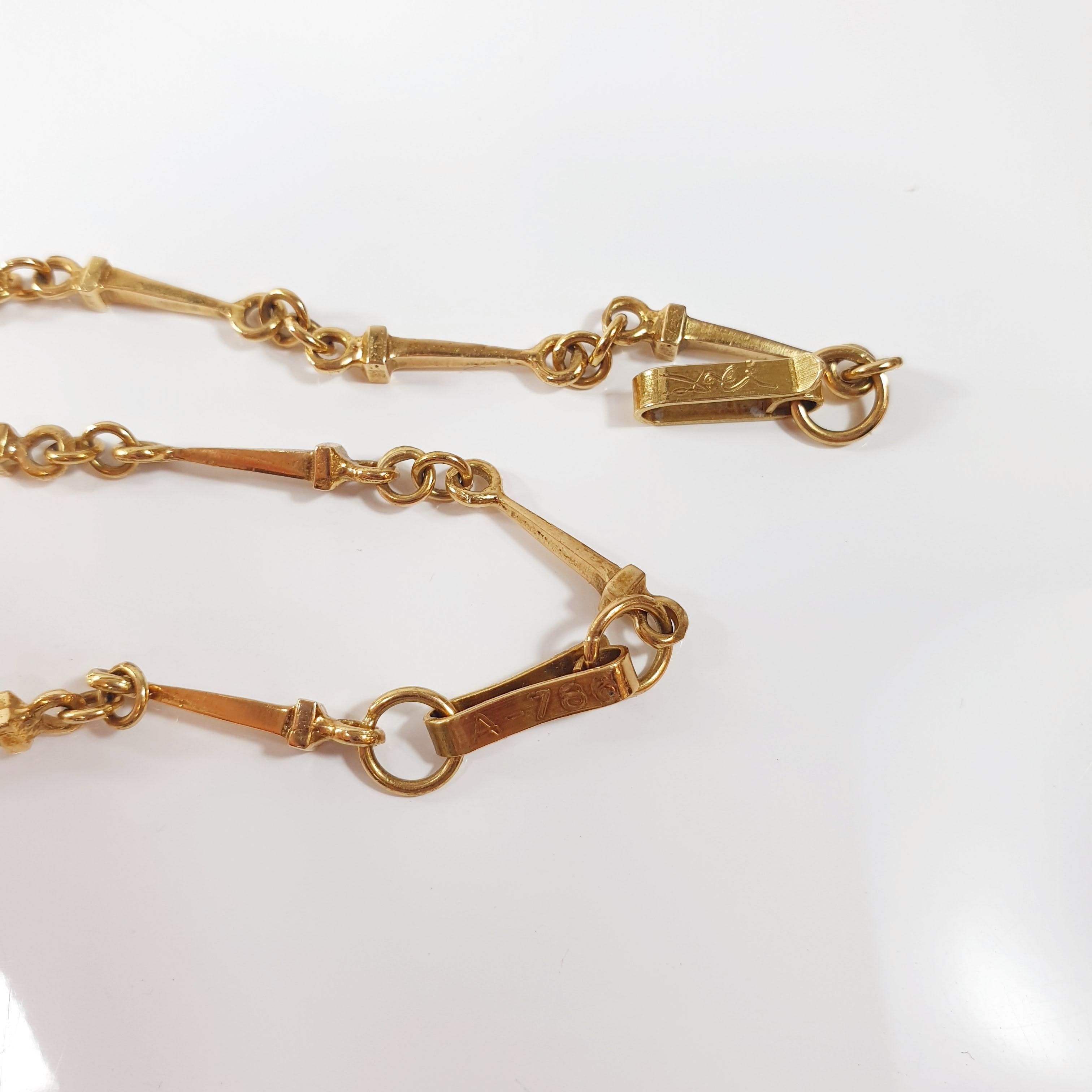 18 Karat Gold Salvador Dalí Cristo De San Juan De La Cruz Halskette und Armband 1