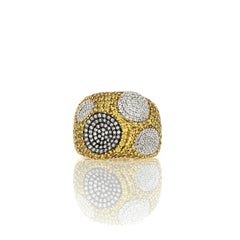 Bague en or 18 carats avec saphirs et diamants