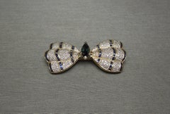 18 Karat Gold Sapphire Butterfly Pin Pendant
