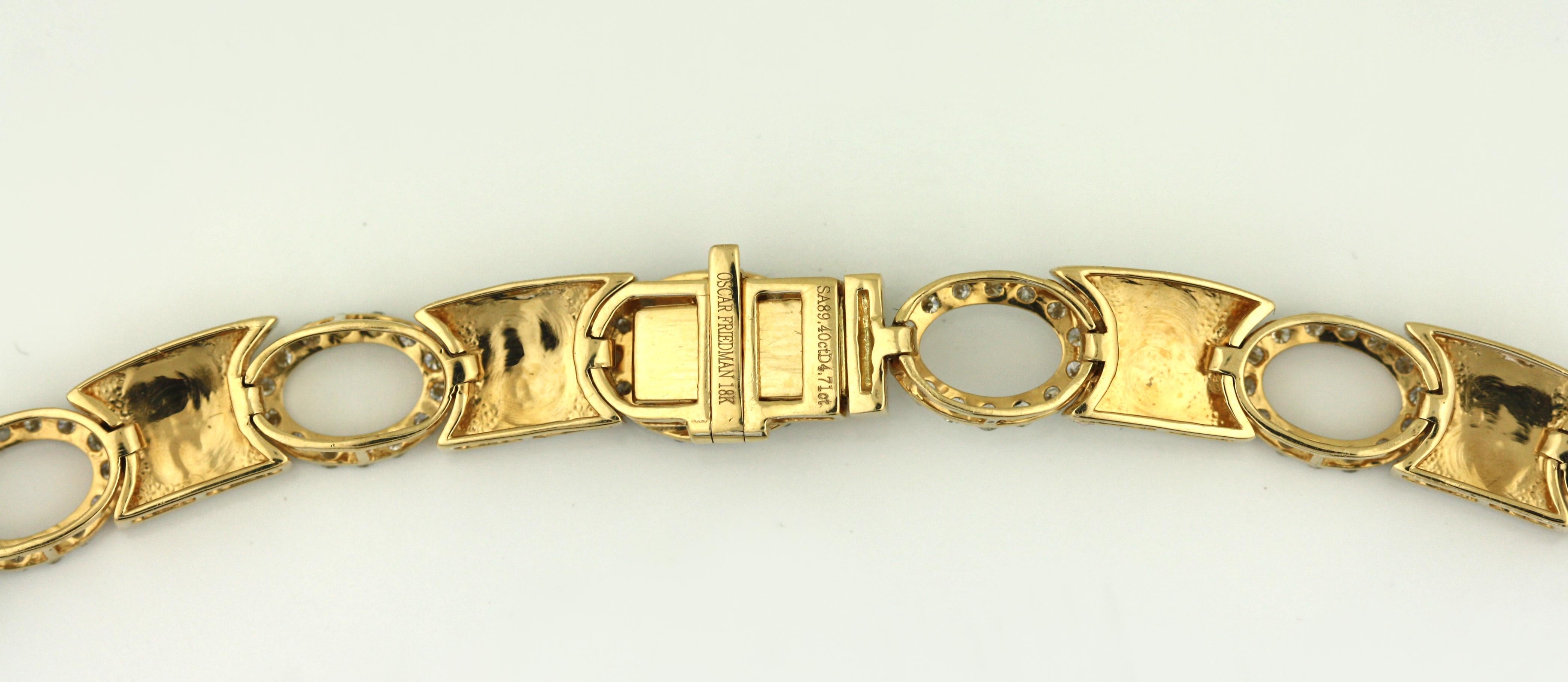 Women's or Men's  18 Karat Gold, Sapphire, Diamond and Enamel Necklace