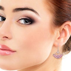 18 Karat Gold Sapphire Diamond Earrings