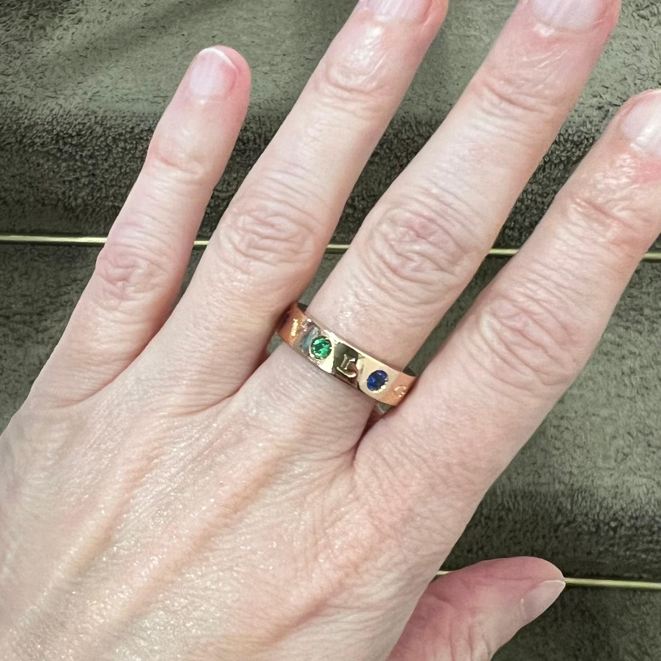 18 Karat Gold, Sapphire, Tsavorite and Diamond Ring by Bvlgari 1
