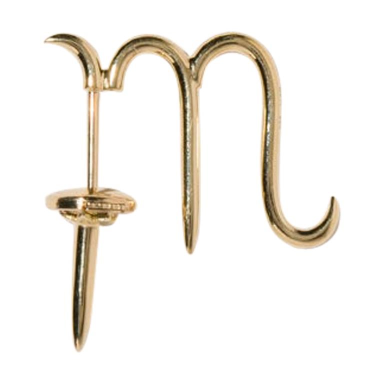 Milamore Fine Jewelry 18 Karat Gold Scorpio Earring For Sale
