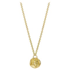 18 Karat Gold Scorpion Pendant Necklace