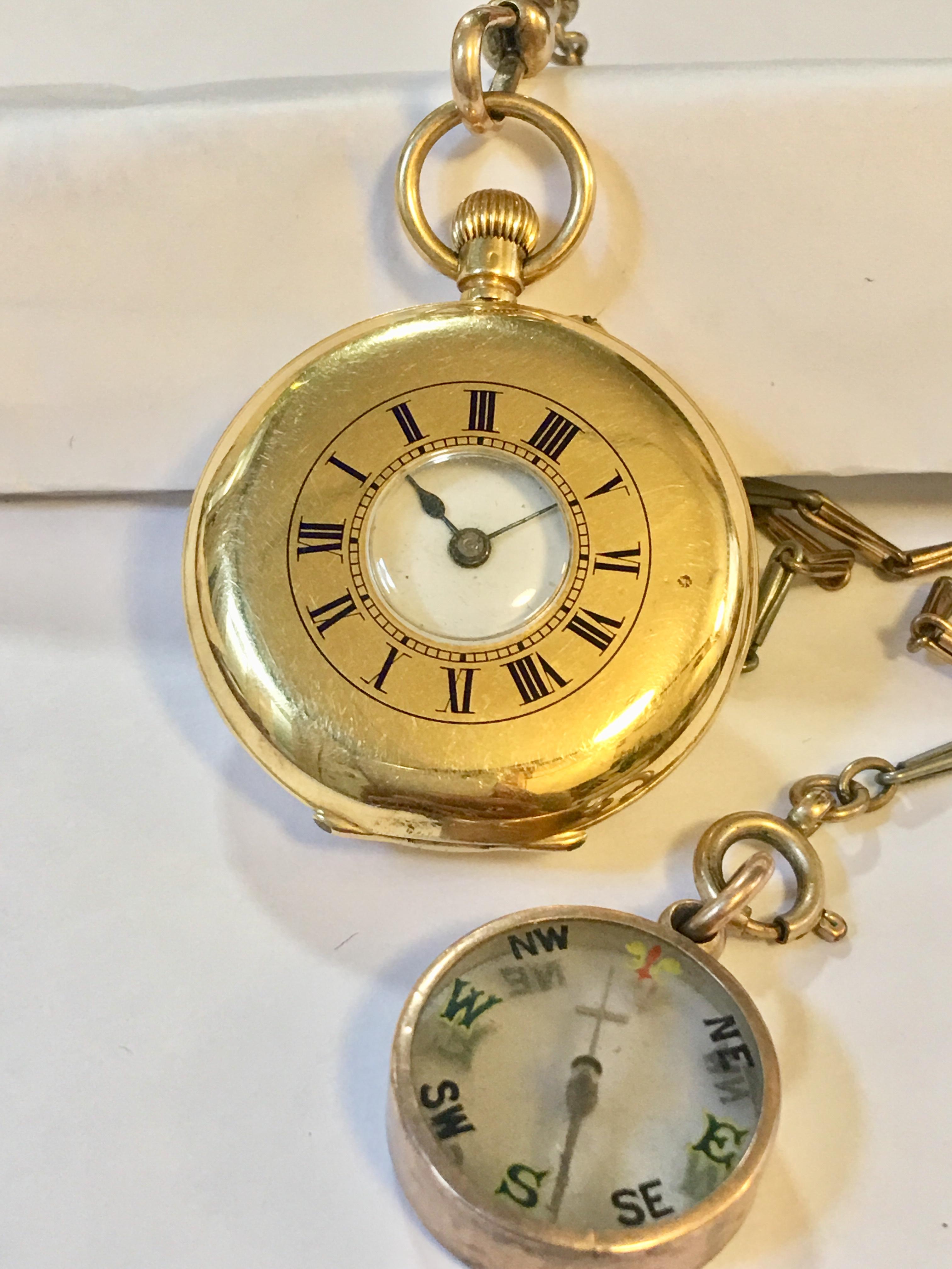 pocket watch with compass