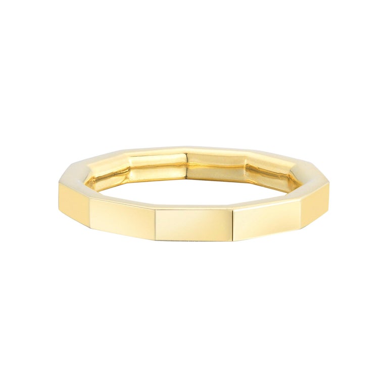 18 Karat Gold Solid Hendecagon Ring For Sale at 1stDibs