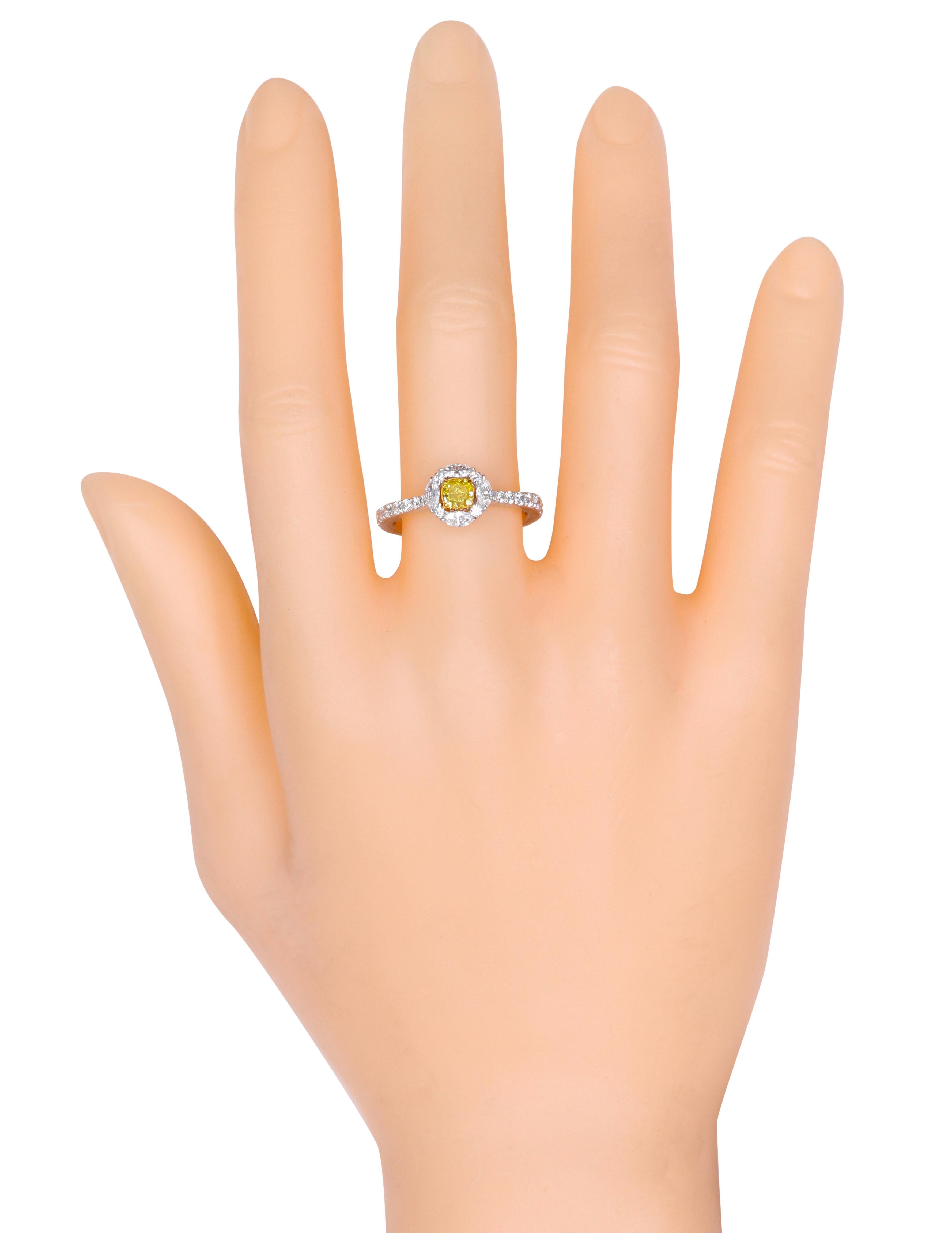 18 Karat Gold Solitaire Fancy Yellow and White Diamond Ring

Get ready to answer a lot of questions and bag amazing compliments as it’s your time to sparkle now. The ensembles we carry speaks a lot about our style but the pieces of jewelry we adorn