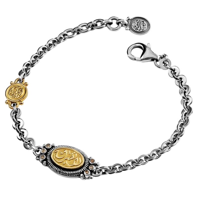Azza Fahmy Calligraphy Pearl Dainty Bracelet | 18kt Gold | THAT