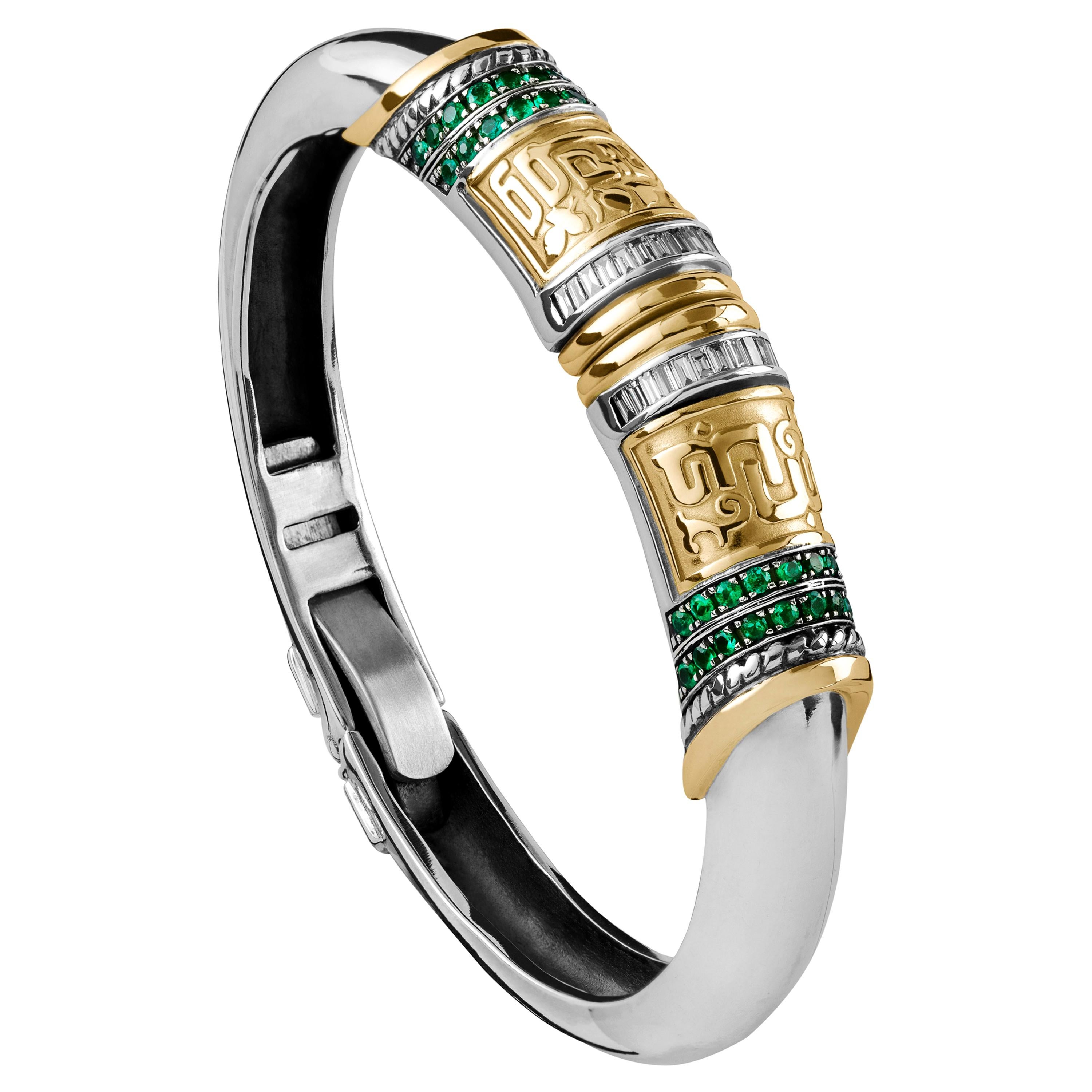 Diamond and 18K Gold Bangle Stackable Bracelets at 1stDibs stackable