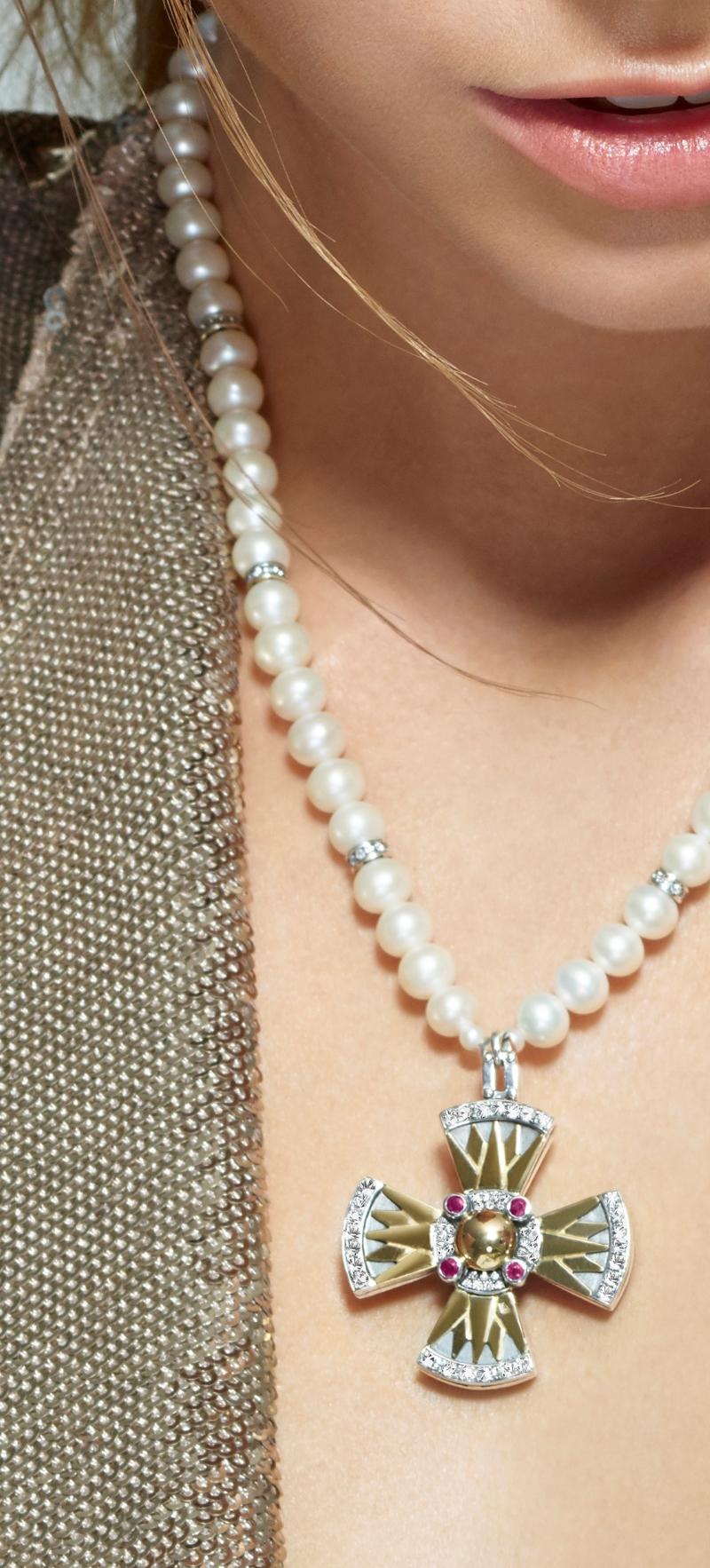 cross pearl necklace