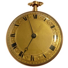 Antique 18 Karat Gold Swiss Verge Quarter Repeater Pocket Watch