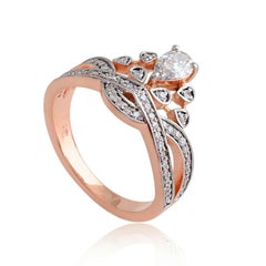 14 Karat Gold Tiara Diamond Ring