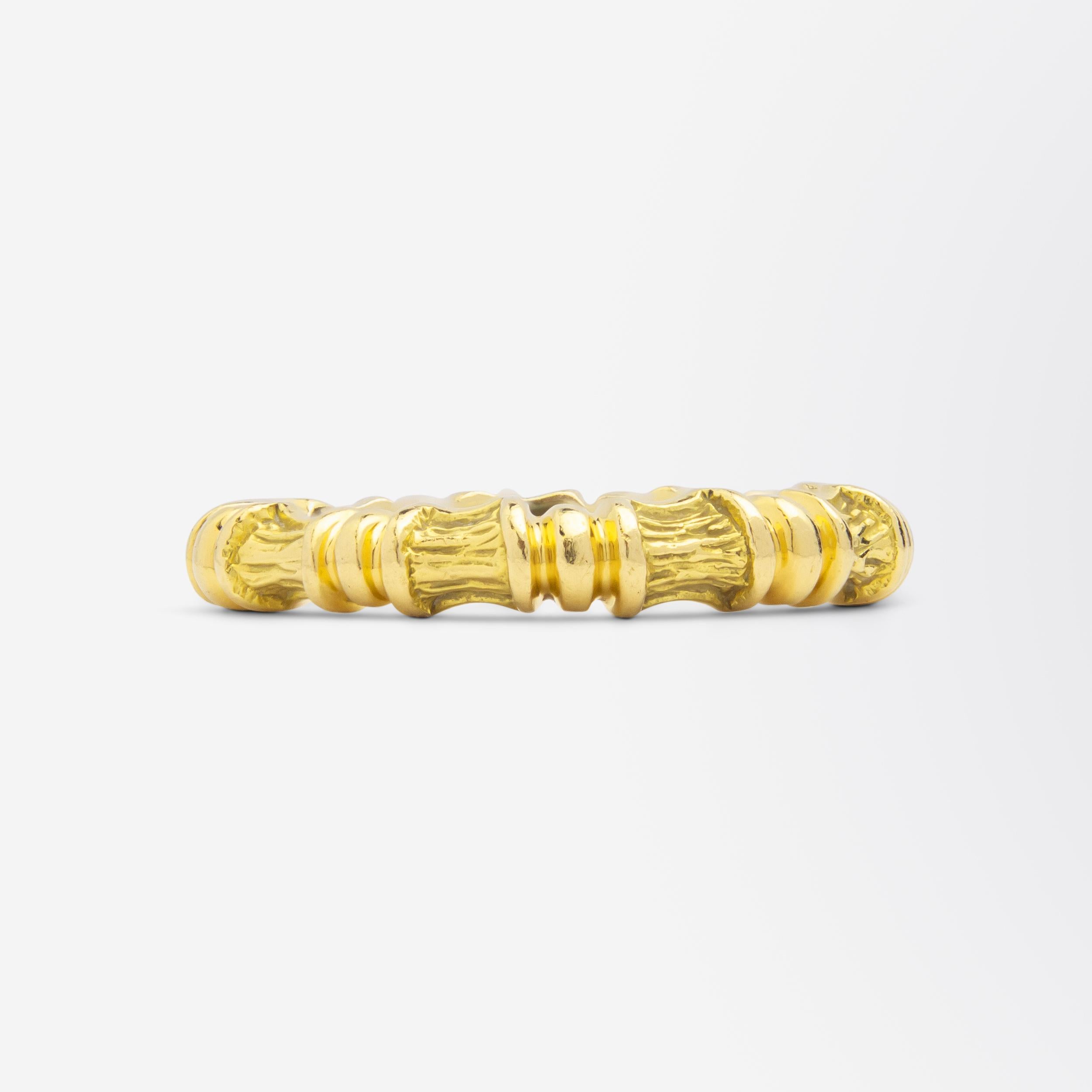 Modern 18 Karat Gold Tiffany & Co. Bamboo Ring For Sale