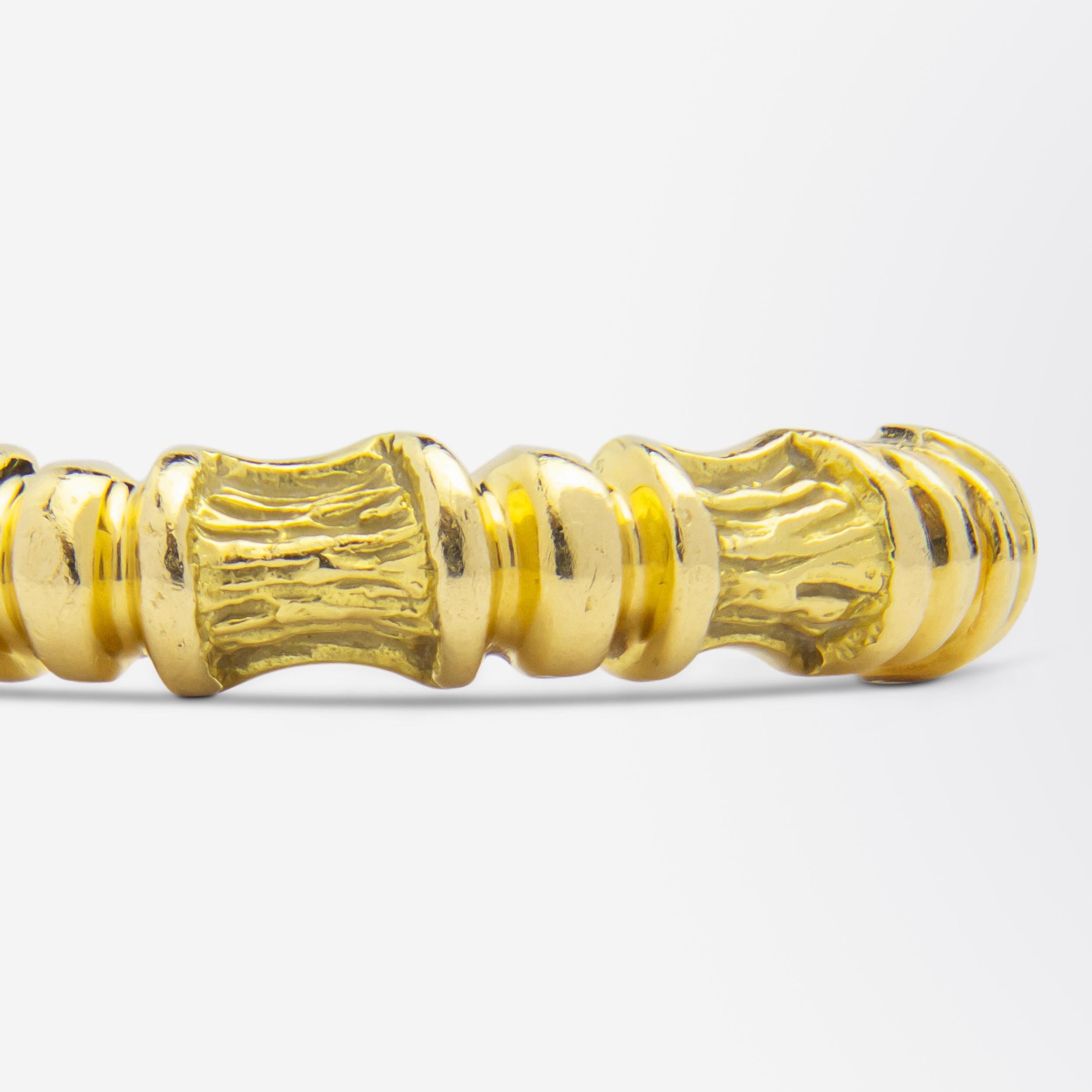 18 Karat Gold Tiffany & Co. Bamboo Ring In Good Condition For Sale In Brisbane City, QLD