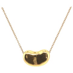 18 Karat Gold Tiffany & Co. Elsa Peretti Bean Necklace