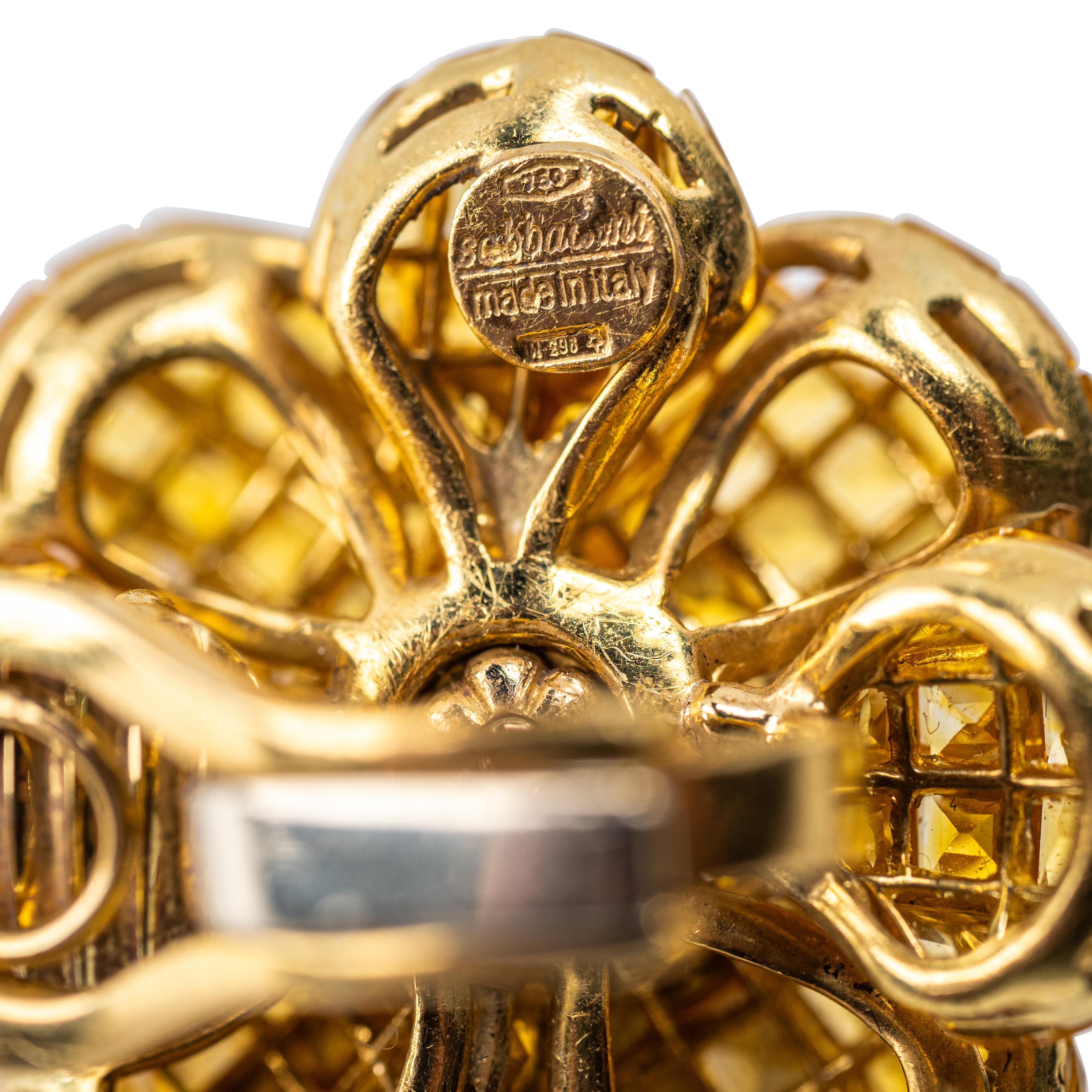 Bracciale in oro 18 carati con tormalina, diamanti e zaffiri In condizioni buone in vendita a Palm Beach, FL