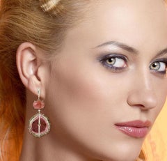 Tourmaline Diamond 18 Karat Gold Earrings