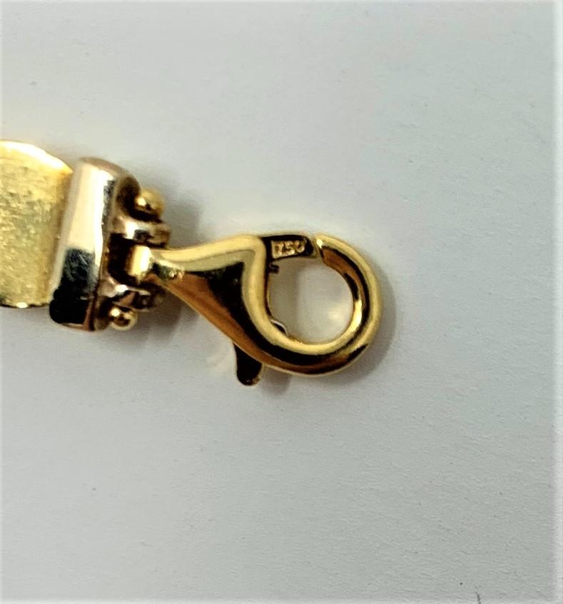 18 Karat Gold Tri Tone Hugs and Kisses XO Link Bracelet 1