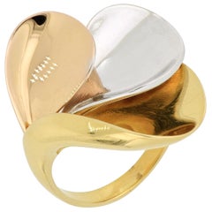 Tricolor-Ring aus 18 Karat Gold