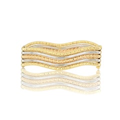 18 Karat Gold Tricolor Bangle