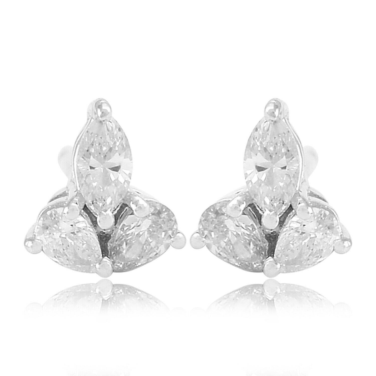 diamond trio earrings