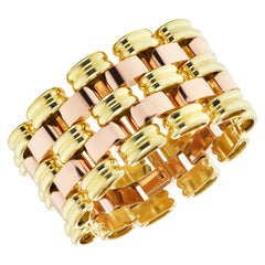 Bracciale retrò bicolore in oro 18 carati