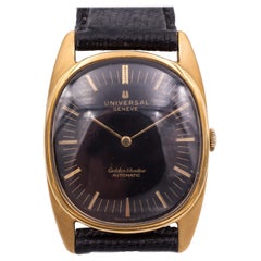 Montre-bracelet automatique Universal Genève Golden Shadow en or 18 carats, années 1950