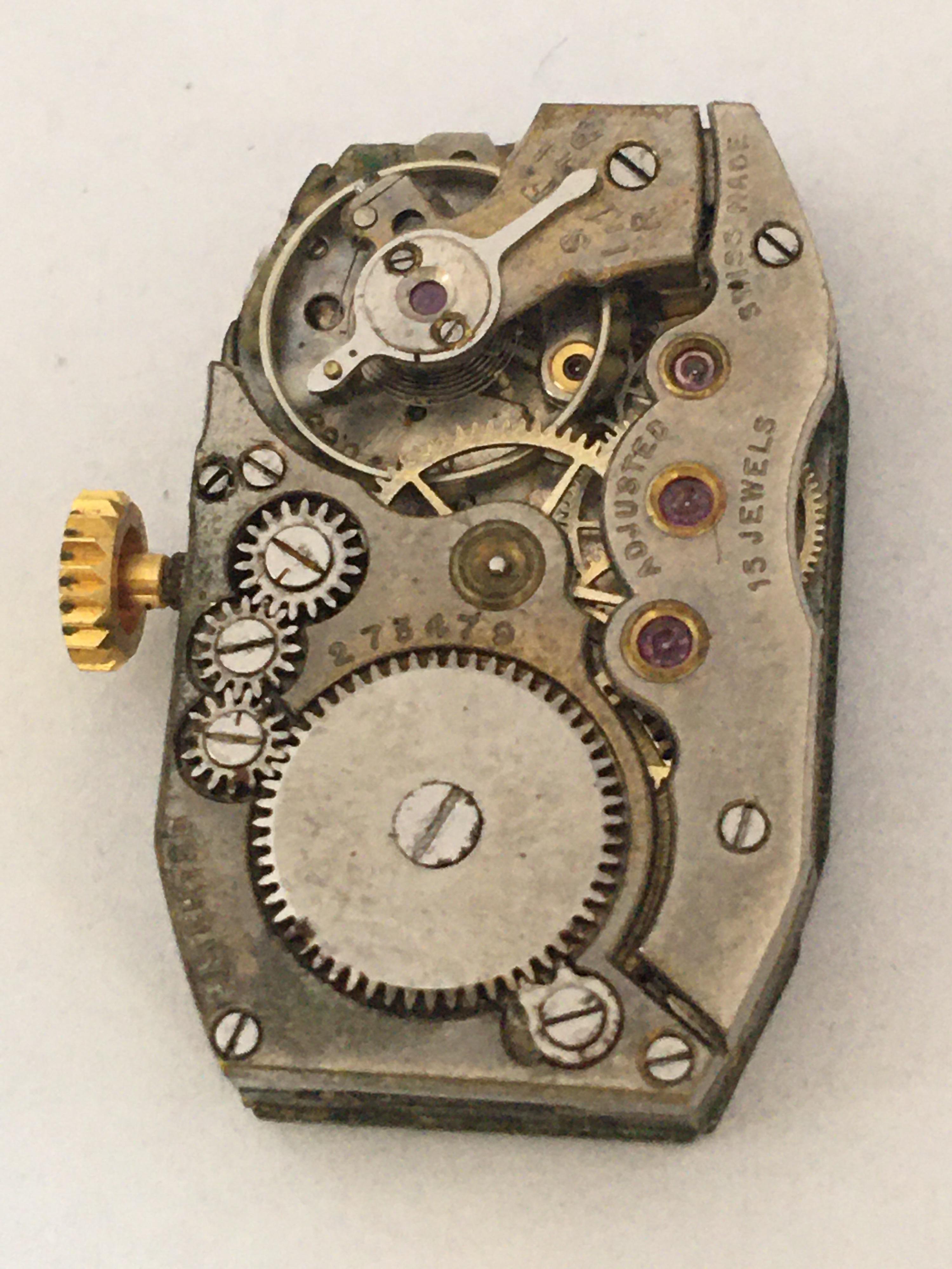 18 Karat Gold Vintage 1920s J.W. Benson London Ladies Mechanical Watch For Sale 4