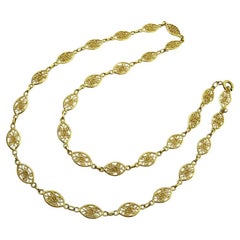 18 karat Gold Antique French Link Necklace