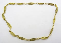 18 karat Gold Vintage Handmade French element Necklace