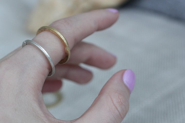 18 Karat Gold Wedding Unisex Band Men's or Women's Ring by AB Jewelry