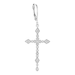 18 Karat Gold White Diamonds Virgin Earring