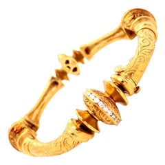 18 Karat Gold with 40 Round Diamonds Bracelet 0.50 Carat VVS1 Clarity 43.2g