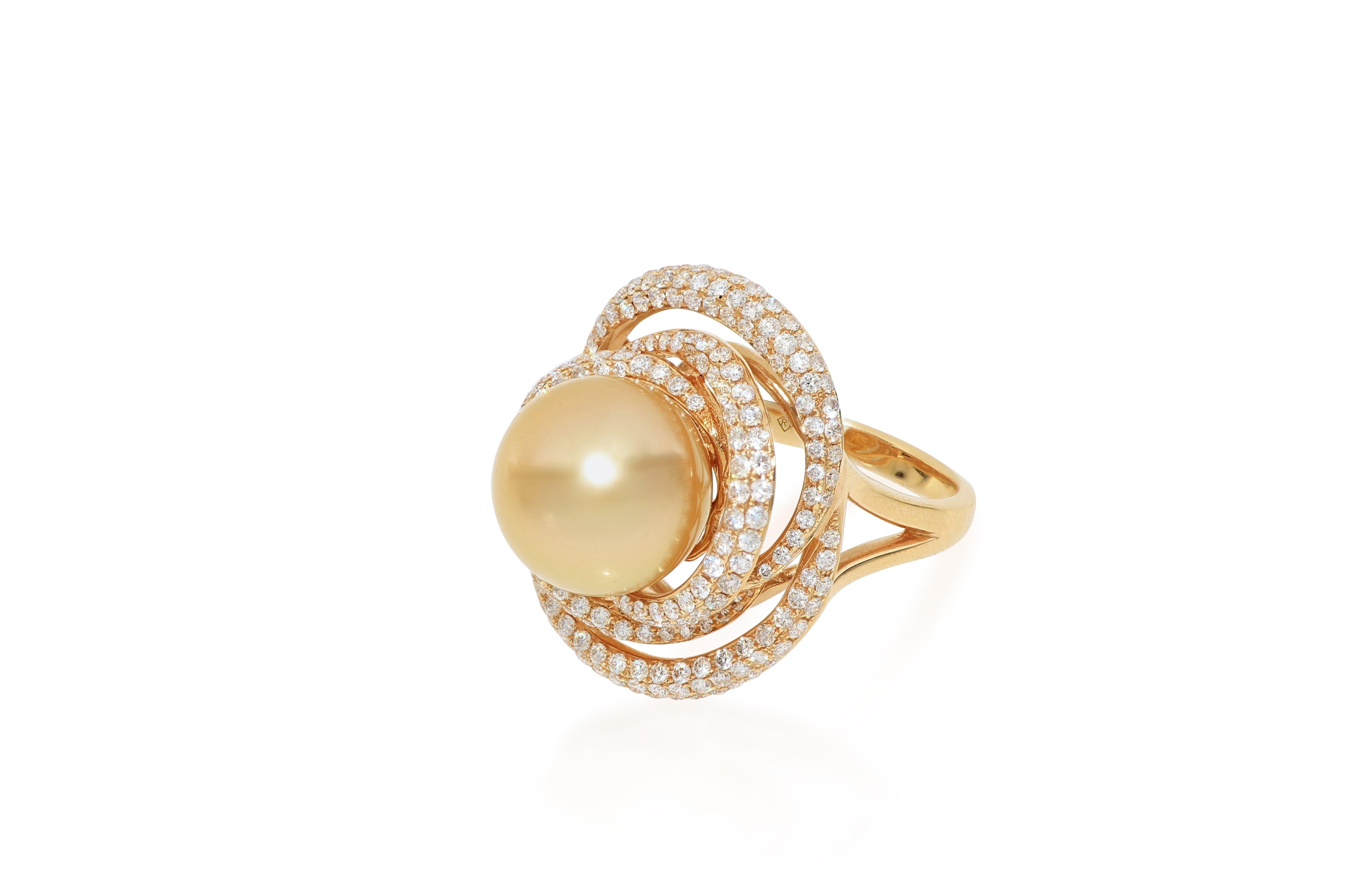 gold pearl rings